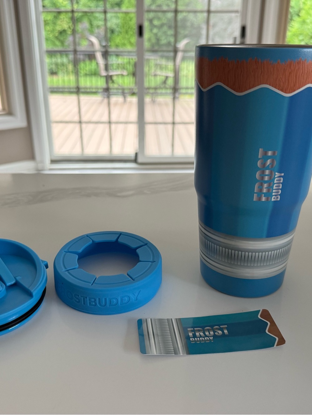 Frost Buddy Blue Insulated Tumbler with Accessories